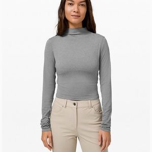 Lululemon All Aligned Mock Neck Long Sleeve Grey 4